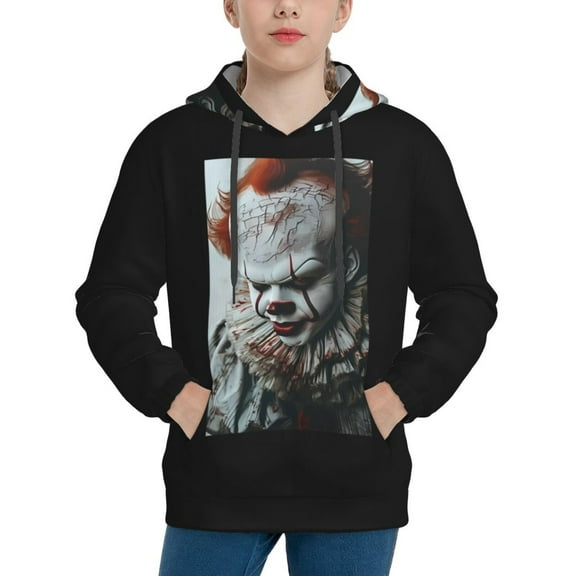 Pennywise Hoodie, Casual Unisex Youth Hoodie, Fashion Novelty Long Sleeve Pullover Sweatshirt Hooded For Kid, Teens And Adults