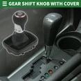 thumbnail image 2 of Perilla de Cambio Única con Cubierta de 6 Velocidades para Audi A3 8P de Cuero Sintético Rojo Mate y Negro, 2 of 6