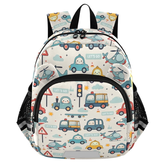 ALAZA Cute Cars Trucks Mini Backpack School Bookbag Age 3-7 Medium