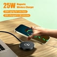 thumbnail image 2 of Magnetic Wireless Charger,25W Fast Charging Wireless Charging Pad Compatible with iPhone 17/16/15/14/13Pro Plus,Max & AirPods 4/3 Pro Portable Wireless Charger,Black, 2 of 11