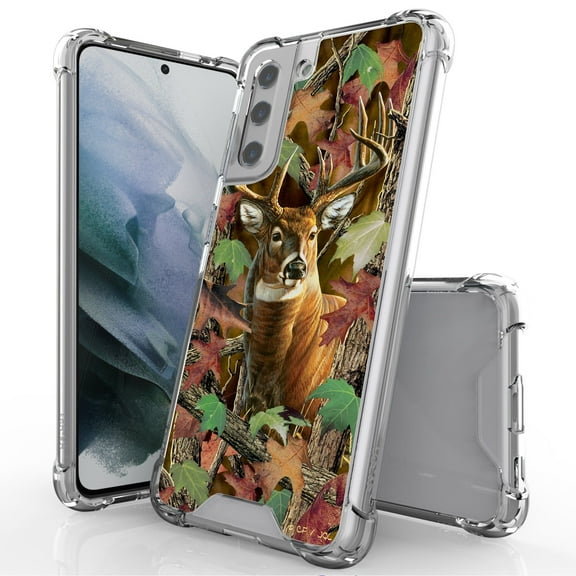 ANJ  Hybrid Slim Hard Back Cover Case Flexible Bumper for Samsung Galaxy S21 - Buck Camo