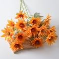thumbnail image 2 of Nvzi 5 piezas de flores artificiales de tacto real para decoración del hogar, oficina, boda, arreglo floral (azul, 26,7 pulgadas de largo), 2 of 5
