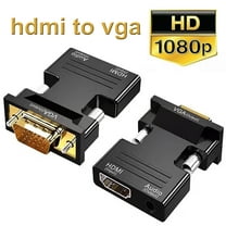 HDMI to VGA Adapter with Audio 1080P HDMI Female to VGA Male Converter Adapter 3.5mm Audio Cable for TV Stick, Roku, Laptop, PC, Projector, TV, Monitor, Digital Camera, Etc