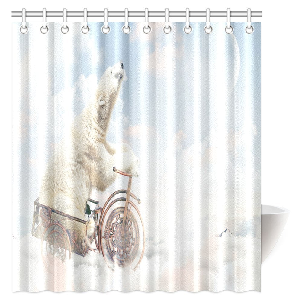 MYPOP Animal Decor Shower Curtain Set, Portrait of Large ...