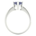 thumbnail image 4 of 2.5 ctw Solitaire Anniversary Ring for Women | Marquise Cut Simulated Tanzanite | Hyperallergenic Solid 14K White Gold, 4 of 5