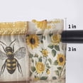 thumbnail image 5 of Sunflowers Valance Curtains for Kitchen/Living Room/Bathroom/Bedroom Window, Rod Pocket Small Topper Half Short Window Curtains Voile Sheer Scarf, Retro Country Butterfly Bee Floral Plaid 42"x18", 5 of 8