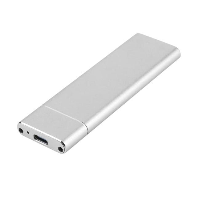 Graflsoa Boîtier SSD Compact USB 3.1 Type-C M.2 NGFF - Alliage d'Aluminium, Portable et Haute Vitesse, Compatible avec Windows et Mac OS, Comprend Câble de Données et Tournevis