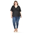 thumbnail image 4 of Blusa de encaje Roman Fashion /Tallas Extras, 5113 (Negro) negro 38, 4 of 6