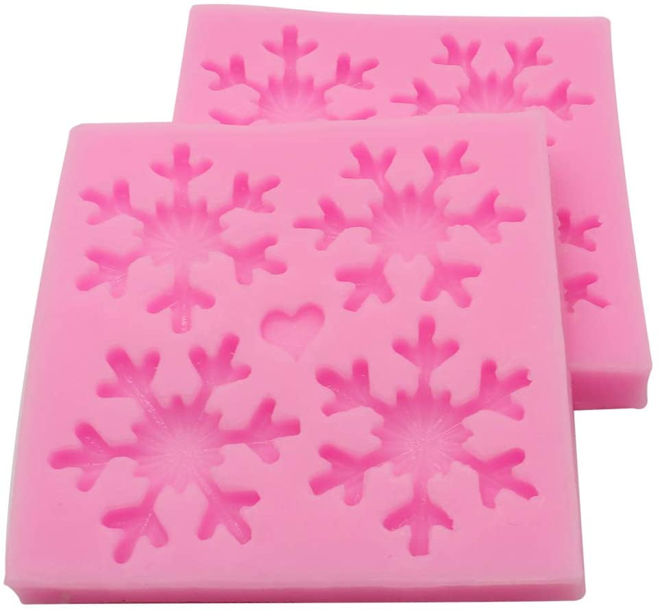 3D Star Snow Flake Soap Clay Silicone Cake Mold Chocolate Mould Decorations DIY 
