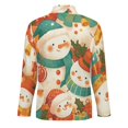 thumbnail image 5 of Christmas Snowman Men's Sweater Sports POLO Shirt Zip Pullover Mens Athletic Long Sleeve Sweatshirt Mock Neck for Men, 5 of 7