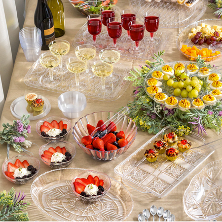 

Crystal Cut Plastic Bowls | Clear Bowls Plastic | Plastic Bowls Bulks - Decorative Food Bowls - Set of 12