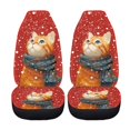 thumbnail image 5 of XYZCANDO Car Seat Covers 2 Pack Car Front Seat Cover Set Car Front Seat Covers Waterproof Soft SUV Van, Winter Dog, 5 of 10