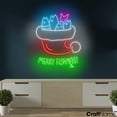 thumbnail image 3 of Craftnamesign Merry Fishmas Neon Light, Merry Christmas LED Sign, Fishing Wall Art, 3 of 5