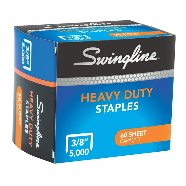 Swingline Standard Heavy Duty Staples, 3/8" Leg Length 5,000/Box