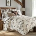 thumbnail image 3 of Levtex Home - Lodge Toile Quilt Set - Full/Queen Quilt and Two Standard Shams - Mountain Lodge - Brown Cream Charcoal - Quilt (88x92in.) and Shams (20x26in.) - Reversible - Cotton, 3 of 7