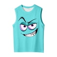 thumbnail image 4 of KHONTS Kid's Tank Tops for Boys Funny Face Expression Tanks Shirts Novelty Summer Beach Sleeveless Undershirts,Size 3-14 Years Mint Green 160, 4 of 4
