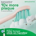 thumbnail image 5 of Brushmo Plaque Control Replacement Toothbrush Heads Compatible with Philips Sonicare Click-On Handles, Soft DuPont Bristles, BM928pnk, 8-Pack, Pink, 5 of 9
