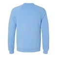 thumbnail image 2 of Bella Canvas Mens Sponge Fleece Raglan Crewneck Sweatshirt, 2XL, Carolina Blue, 2 of 3