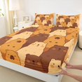 thumbnail image 3 of Feelyou Cartoon Bear Family Full Size Sheets, Kawaii Anime Animal Bed Sheets, Teens Kids Boys Girls Sheet Sets, Breathable Home Decor, 4 Pieces, 3 of 7