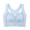 Blue, variant on Jelly Bras For Women Womens Color Blocked Lace Bra Front Buckle Elastic Vest No Underwire Adhesive Black M-3Xl