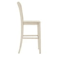 thumbnail image 6 of Weston Home Farmhouse Vintage Double X Solid Wood Bar Height Chair, Set of 2, Antique White, 6 of 7