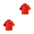 thumbnail image 1 of Qarigey Hiphop estilo casual niños camisa fiesta de niños otoño primavera tops ropa de rendimiento streetwear manga corta 140 cm Manga corta 140cm 2piezas, 1 of 6