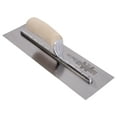 thumbnail image 3 of MARSHALLTOWN MXS64 14 x 4 inch High Carbon Steel Finishing Trowel, Curved Wood Handle, for Masonry, Concrete, Brick Laying, 3 of 6