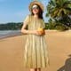 thumbnail image 4 of Easygdp Bamboo Wall para Vestido Transpirable de Mujer, Vestido Suelto de Manga Corta con Pliegues y Bolsillos para el Verano, 4 of 6