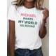 thumbnail image 1 of Camiseta de algodón puro para mujer de Michael World, ajuste cómodo, para adultos, hombres, mujeres, adolescentes, jóvenes, camiseta de ocio., 1 of 8