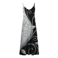 thumbnail image 4 of SMihono Robe Maxi Bohème d'Été pour Femmes Grande Taille Mode d'Été Imprimée Col en V Sans Manches Bretelles Robe Chandail Robe de Plage, 4 of 4