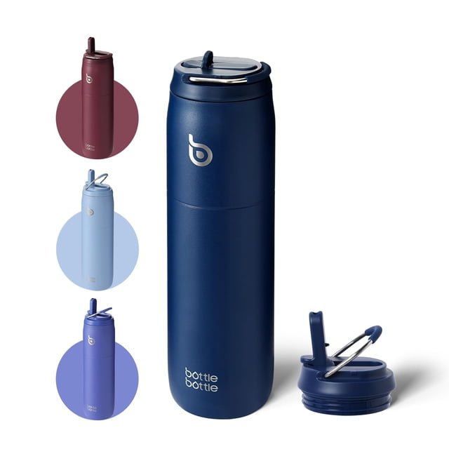 Botella de Agua BOTTLE BOTTLE Acero Inoxidable 950 mL con Popote
