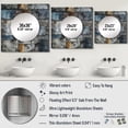thumbnail image 4 of Designart "Rugged Concrete Illusion Art" 0 Grey Large Square Mirror - Square Bedroom Mirror Printed Wall Decor - Modern Square Printed Wall Mirror Art, 4 of 5