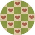 thumbnail image 1 of Ahgly Company Machine Washable Indoor Round Transitional Ginger Brown Green Area Rugs, 7' Round, 1 of 7