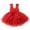 Red, variant on Toddler Puffy Tutu Dress, Baby Girls Tulle Sleeveless Princess Party Dresses, Christmas Mesh Bow Ruffle Party Wedding Pageant Gown Red 3 Months-6 Months