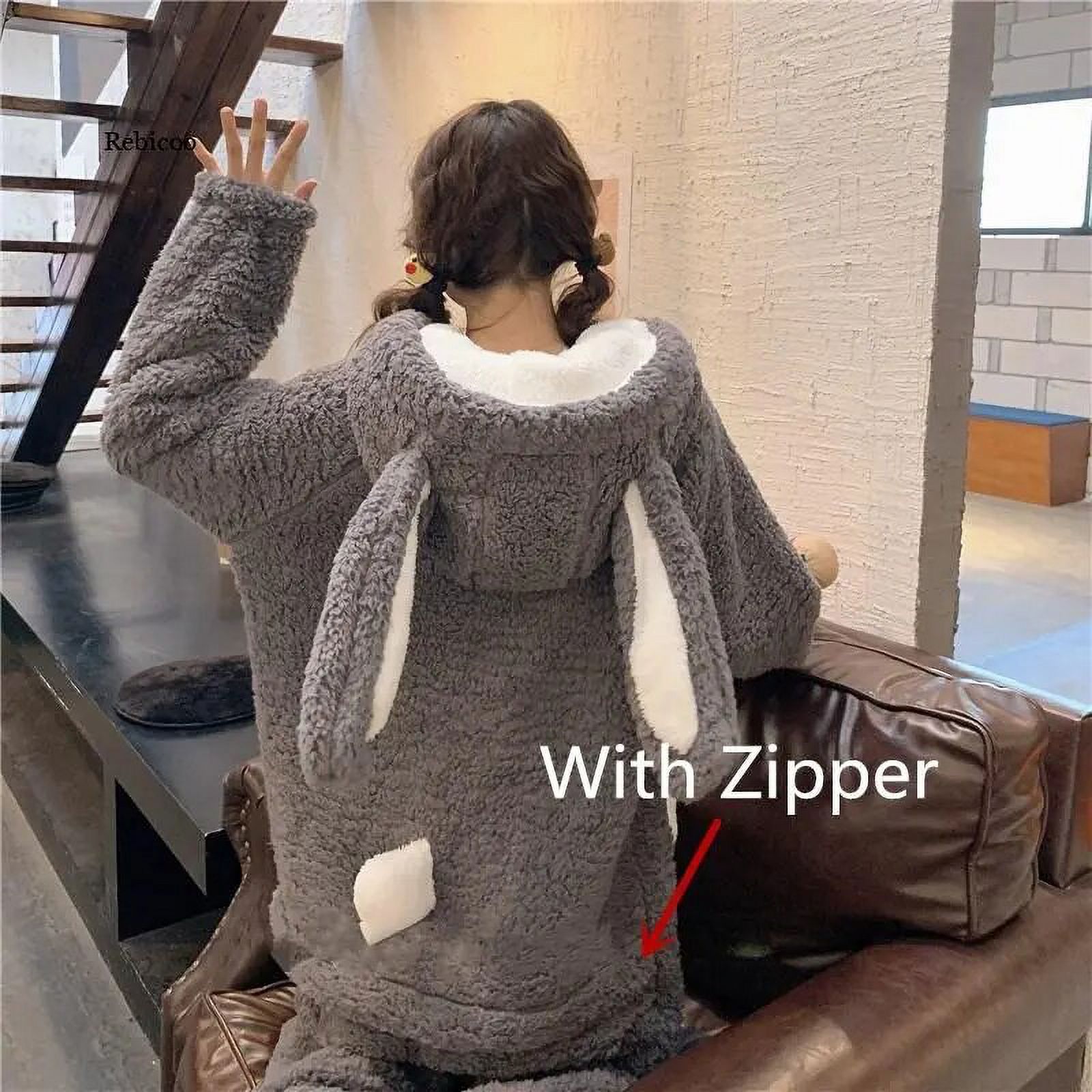Grenouillère Femme Kawaii Avec Capuche Animal - Polaire Hiver, Chaude Et Confortable, Pour Maison, Loisirs, Cosplay