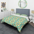 thumbnail image 3 of Designart 'Abstract Design Retro Pattern I' Mid-Century Modern Duvet Cover Set, 3 of 4