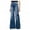 Dark Blue, variant on Sngxgn Womens Wide Leg Casual Jeans Crossover Waisted Stretchy Y2K Denim Pants(Dark Blue,M)