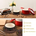 thumbnail image 2 of SKYSONIC 2 pcs Mandala Ethnic Pattern Pot Holders Trivets, Heat Resistant Trivets,Flower Plant Cartoon Cotton Thread Weave Mats for Hot Pads Pans Pot Bowl Teapot, 2 of 7