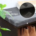 thumbnail image 3 of YRLLENSDAN Entryway Bench with Shoe Storage Shoe Bench with Cushion Shoe Storage Bench Shoe Cubby for Entryway Cube Storage Bench Shoe Organizer Bench 41*12 inch,Black, 3 of 7