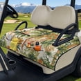 thumbnail image 3 of Xixirimido Golf Cart Seat Cover with 4 Storage Pockets Universal Golf Cart Seat Blanket Towel Fits for EZGO, Yamaha, Club Car Golf Cart Accessories, Palm Trees Floral, 3 of 8