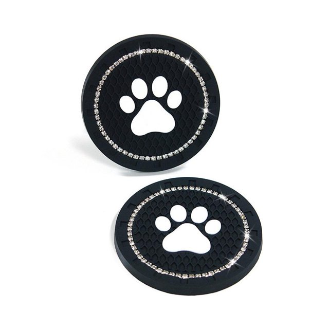 Posavasos Antideslizante De Silicona Ostentosa Para Coche, Accesorios Para Interior De Coche, Almohadillas Aislantes De Diamantes De Imitación De Cristal Eigraketly VI011556-00