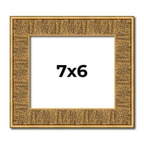 7x6 Frame Black and Gold Distressed Solid Wood Sonoma Picture Frame | 1.625 Inch Moulding Width |
