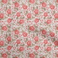 thumbnail image 1 of oneOone Viscose Chiffon Red Fabric Florals Sewing Fabric By The Yard Printed Diy Clothing Sewing Supplies 42 Inch Wide, 1 of 5