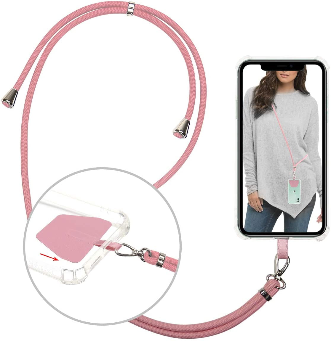 takyu Phone Lanyard, Universal Cell Phone Lanyard with Adjustable Nylon Neck Strap, Phone Tether