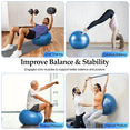 thumbnail image 4 of Cshidworld Exercise Ball Set, Yoga Ball with 9-Inch Pilates Ball, Stretch Strap & Foot Pump, Anti-Burst Extra Thick Stability Ball for Core Workout, Balance Training, Home Gym, 26 in (65 cm), 4 of 9