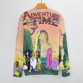thumbnail image 3 of Adventure Time Sweater Long Sleeve Round Neck Pullover Jumper Fall Winter Clothes Print Tops Blouse S, 3 of 6