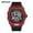 Red shell black belt, variant on Fashion Tonneau-shaped Watch – Quartz Movement, Waterproof Case, Date Display, Sport Style