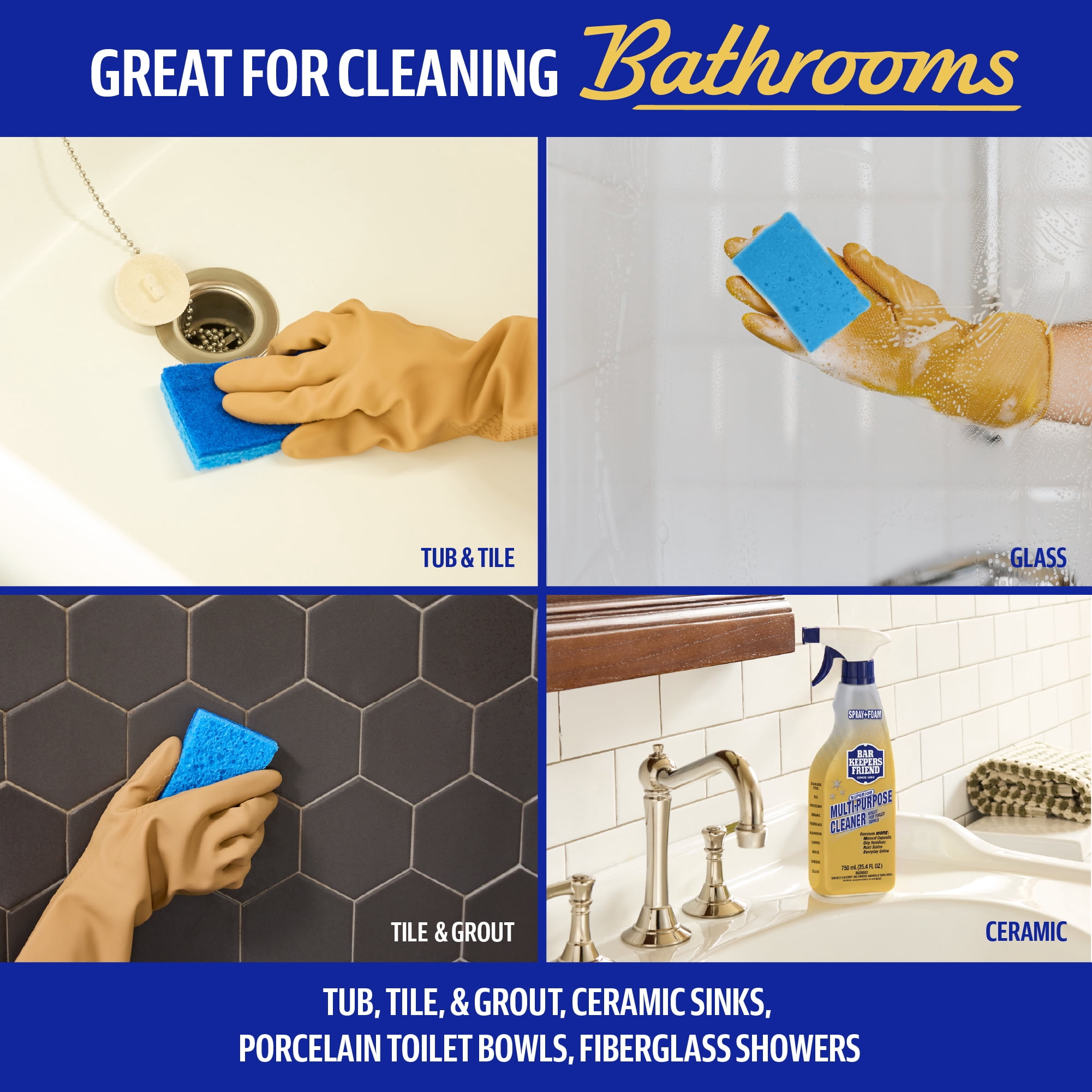 Bar Keepers Friend Superior Multi-Purpose Cleaner Spray Foam 25.4 fl oz