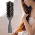thumbnail image 3 of HILABEE Hairdressing Massage Comb Lightweight Round Needle Comfortable Hairbrush Hair black, 3 of 8