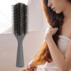 thumbnail image 3 of Peine de de peluquería Anti anudado Peluquería Cepillo de pelo cómodo ador de cabeza Peine de para cabello húmedo seco Largo Corto , negro Sunnimix Peine de masaje de peluquería, 3 of 8
